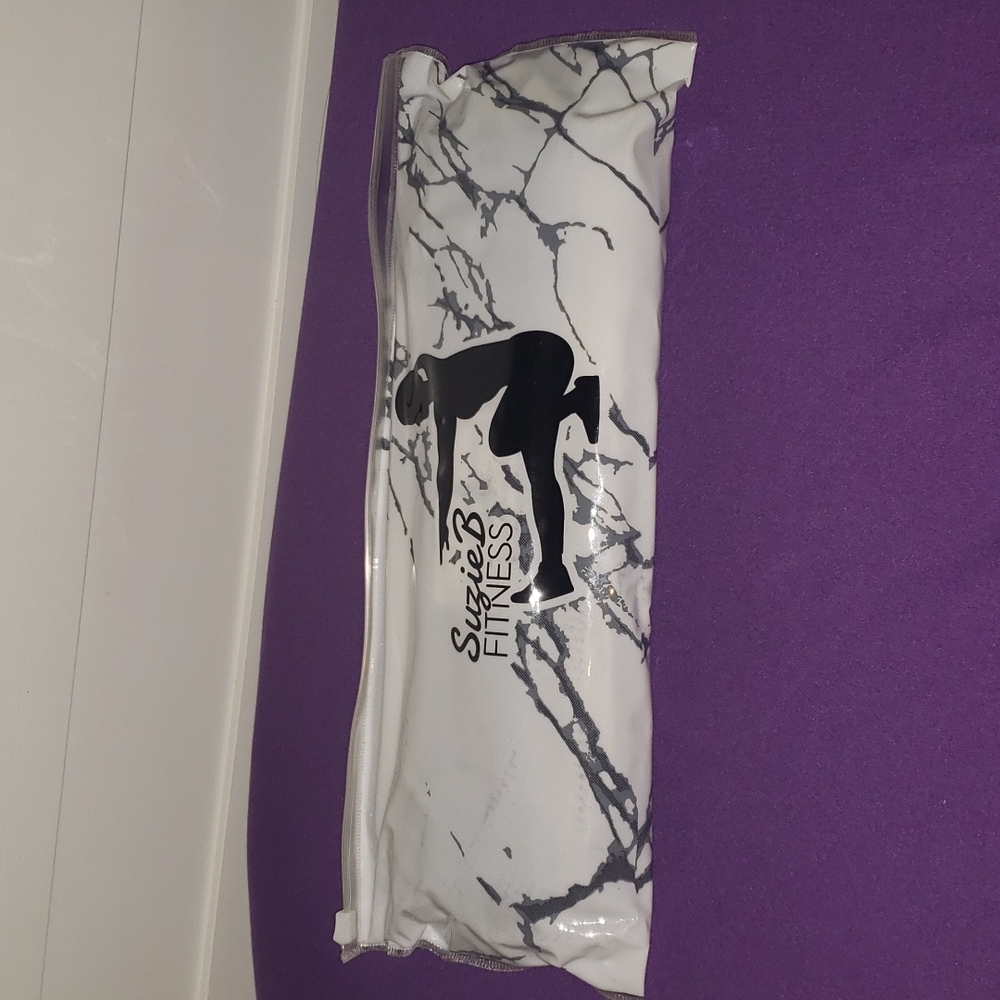 Suzie B White Marble Ankle Straps